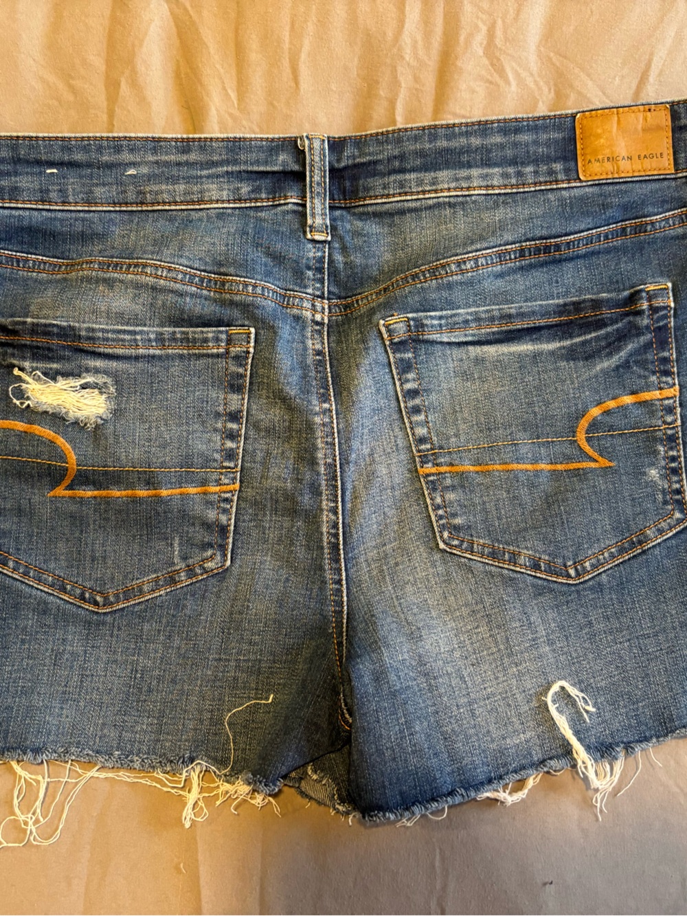 American Eagle Outfitters Distressed Blue Denim Cutoff Shorts
